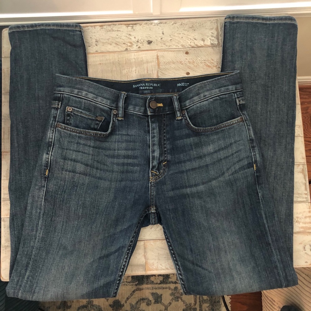 Men’s Banana Republic Traveler Slim Jeans Sz 30x32